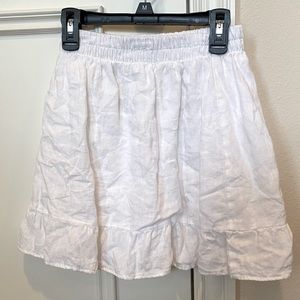 High waisted white mini skirt - brandy Melville
